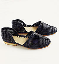 NOIR RAFFIA D'ORSAY SHOE