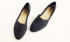 NOIR RAFFIA D'ORSAY SHOE