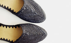 NOIR RAFFIA D'ORSAY SHOE