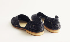NOIR RAFFIA D'ORSAY SHOE