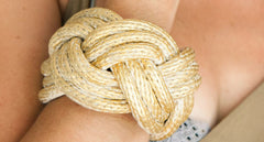 GOLD-LEAFED ROPE CUFF