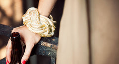 GOLD-LEAFED ROPE CUFF