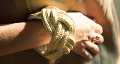 GOLD-LEAFED ROPE CUFF