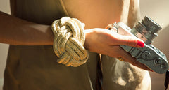 GOLD-LEAFED ROPE CUFF