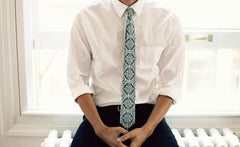 PRINTED CHAMBRAY TIE
