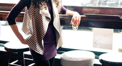 UNIVERSAL STRIPED LEATHER VEST