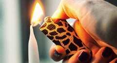 QBERT AND GIRAFFE LEATHER LIGHTER COVER SET