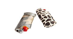 QBERT AND GIRAFFE LEATHER LIGHTER COVER SET