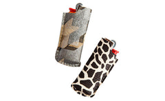 QBERT AND GIRAFFE LEATHER LIGHTER COVER SET