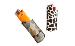 QBERT AND GIRAFFE LEATHER LIGHTER COVER SET