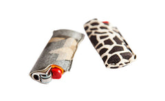 QBERT AND GIRAFFE LEATHER LIGHTER COVER SET