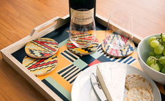 LIND TRAY AND COASTER SET