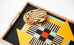 LIND TRAY AND COASTER SET