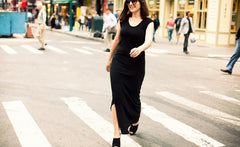 SCOOP-NECK SWEATER MAXI