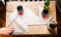 METALLIC LEATHER TANGRAM COASTERS