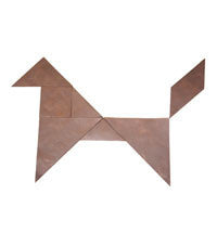 METALLIC LEATHER TANGRAM COASTERS