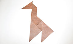 METALLIC LEATHER TANGRAM COASTERS
