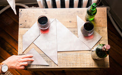 METALLIC LEATHER TANGRAM COASTERS