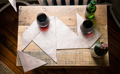 METALLIC LEATHER TANGRAM COASTERS
