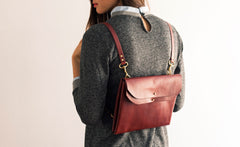 MINI OXBLOOD LEATHER BACKPACK