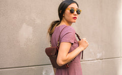 MINI OXBLOOD LEATHER BACKPACK