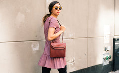 MINI OXBLOOD LEATHER BACKPACK