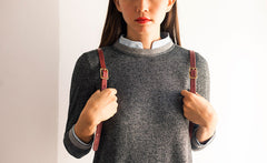 MINI OXBLOOD LEATHER BACKPACK