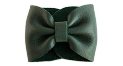 NIGHT SHADE LEATHER BOW CUFF