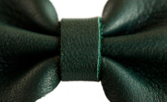 NIGHT SHADE LEATHER BOW CUFF