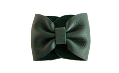 NIGHT SHADE LEATHER BOW CUFF