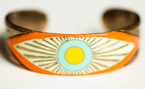 PEEK-A-BOO EVIL EYE CUFF