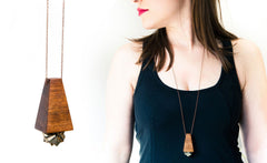 PYRITE PYRAMID NECKLACE