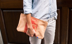 RED MARBLE CUARZO CLUTCH