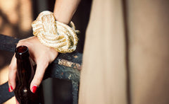 GOLD-LEAFED ROPE CUFF