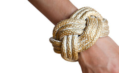 GOLD-LEAFED ROPE CUFF