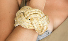 GOLD-LEAFED ROPE CUFF