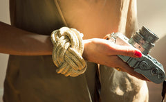 GOLD-LEAFED ROPE CUFF