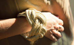 GOLD-LEAFED ROPE CUFF