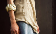 GOLD-LEAFED ROPE CUFF