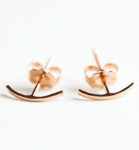 ROSE GOLD STITCH EARRINGS