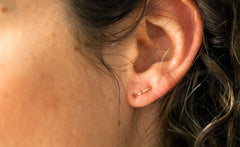 ROSE GOLD STITCH EARRINGS