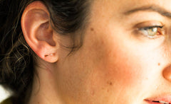 ROSE GOLD STITCH EARRINGS