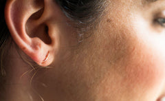 ROSE GOLD STITCH EARRINGS