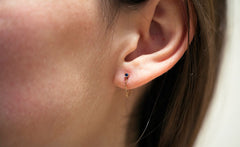 SAPPHIRE CHAINED TO MY HEART EARRINGS