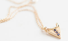 SAPPHIRE LUCKY NUMBER 3 NECKLACE