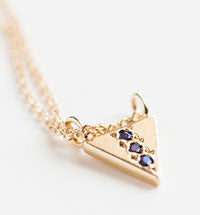 SAPPHIRE LUCKY NUMBER 3 NECKLACE