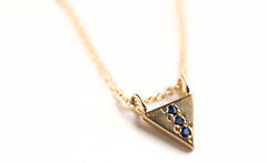 SAPPHIRE LUCKY NUMBER 3 NECKLACE