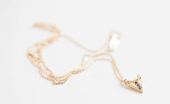 SAPPHIRE LUCKY NUMBER 3 NECKLACE