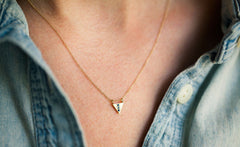 SAPPHIRE LUCKY NUMBER 3 NECKLACE