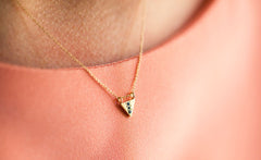 SAPPHIRE LUCKY NUMBER 3 NECKLACE